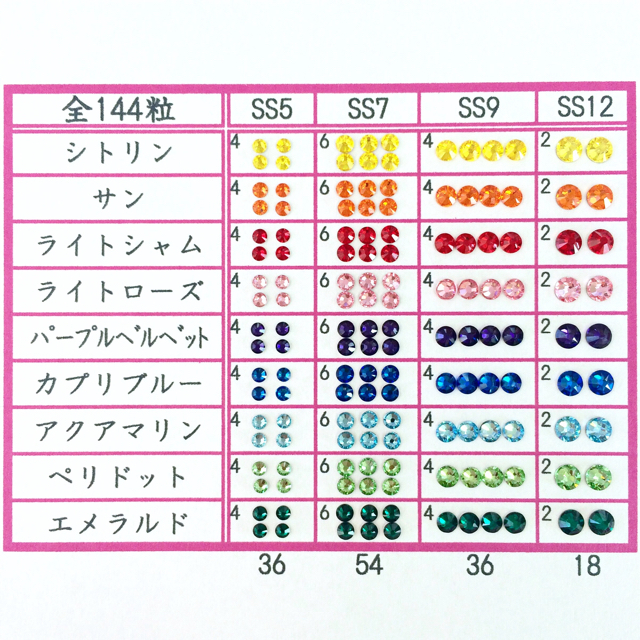 SWAROVSKI(スワロフスキー)の【スワロフスキー】デコサイズ パステルカラーmix➕ネイルサイズ カラフルmix ハンドメイドの素材/材料(各種パーツ)の商品写真