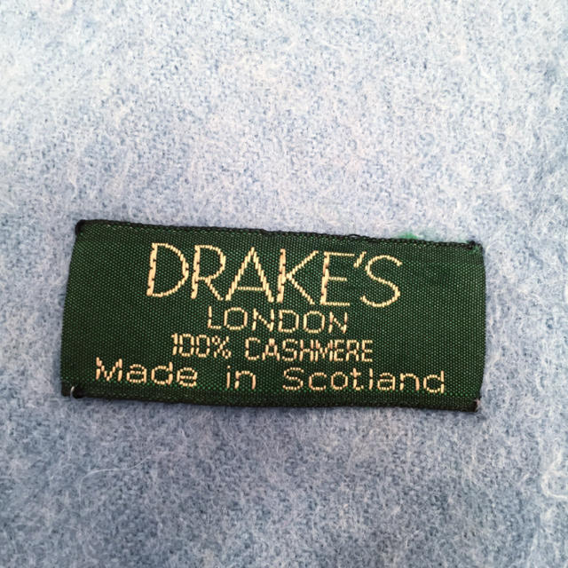 DRAKES(ドレイクス)の【美品】ドレイクス DRAKES 高級100%カシミア マフラー ブルーグレー レディースのファッション小物(マフラー/ショール)の商品写真