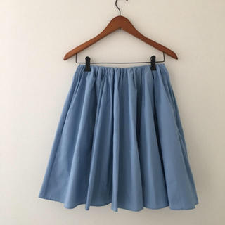 トゥモローランド(TOMORROWLAND)のMACPHEE マカフィー きれい色 フレアスカート 水色(ひざ丈スカート)
