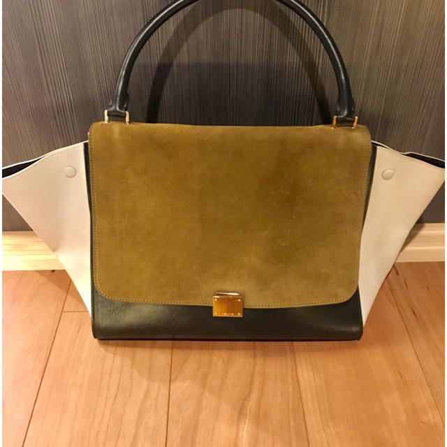 美品✨セリーヌ トラペーズ ラージ スエード レザー マルチカラー