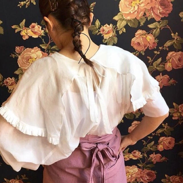 H.P.FRANCE - 【完売】Deco depuis 1985 ビッグカラー シャツ H.P.FRANCE - 【完売】Deco depuis 1985 ビッグカラー シャツ