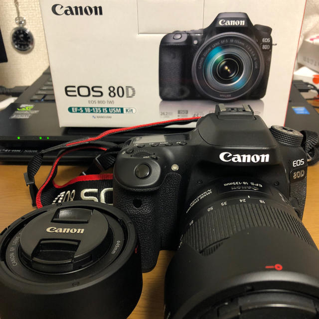 爆売り！ Canon - りくぷり EOS80D 18-135レンズキット+50mmF1.8STM デジタル一眼