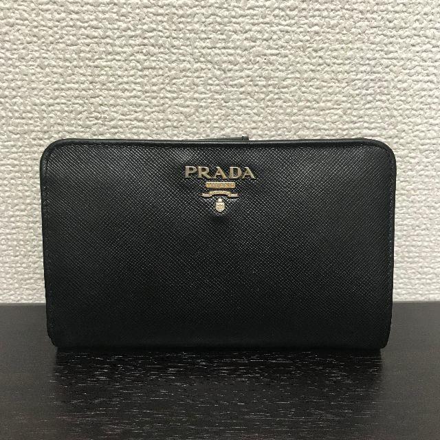 PRADA(プラダ)のプラダ　折り財布　サフィアーノ　レザー　NERO　 レディースのファッション小物(財布)の商品写真