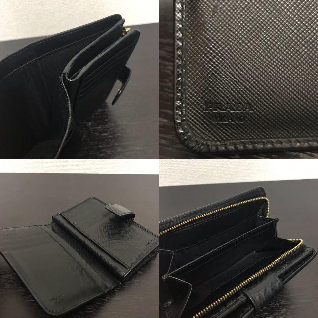 PRADA(プラダ)のプラダ　折り財布　サフィアーノ　レザー　NERO　 レディースのファッション小物(財布)の商品写真
