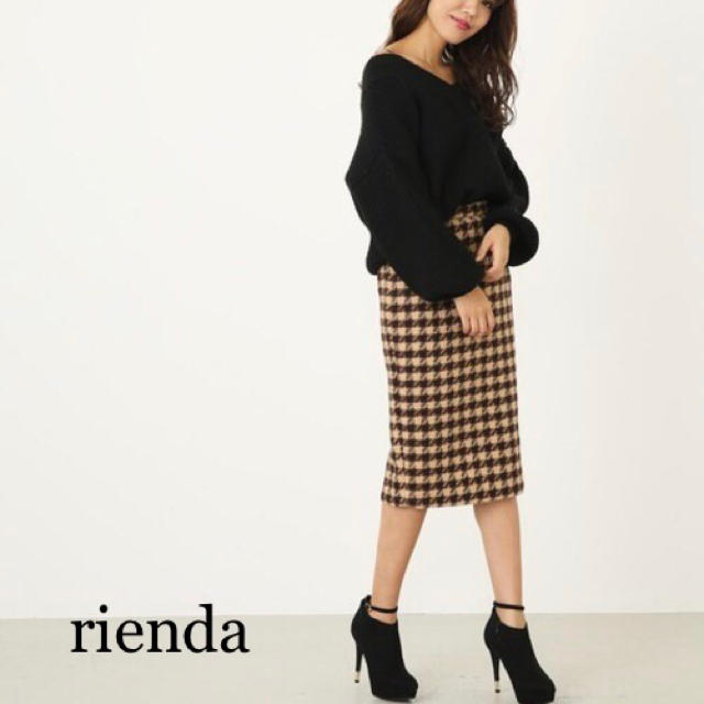 rienda(リエンダ)のrienda 新作 PatternタイトJ／WミディSK レディースのスカート(ひざ丈スカート)の商品写真