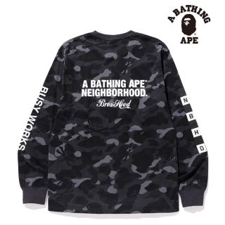 アベイシングエイプ(A BATHING APE)のBAPE NEIGHBORHOOD ロンT 2019初売り Lサイズ(Tシャツ/カットソー(七分/長袖))