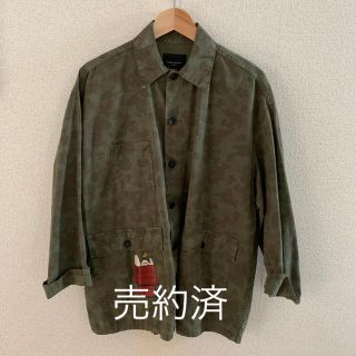 ザラ(ZARA)のZARA スヌーピー  カモフラ シャツ (シャツ/ブラウス(長袖/七分))