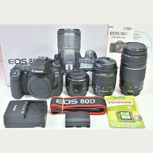 デジタル一眼Canon EOS 80D トリプルレンズセット