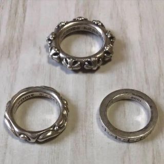 クロムハーツ(Chrome Hearts)の確実正規 使用感あり クロムハーツ 指輪 ３点 セット (リング(指輪))