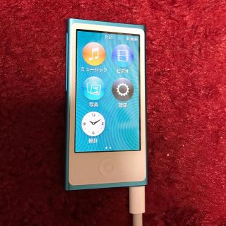 アップル(Apple)のiPod nano ブルー(ポータブルプレーヤー)