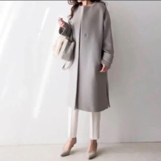 グリーンレーベルリラクシング♡アンゴラビーバースリットノーカラー