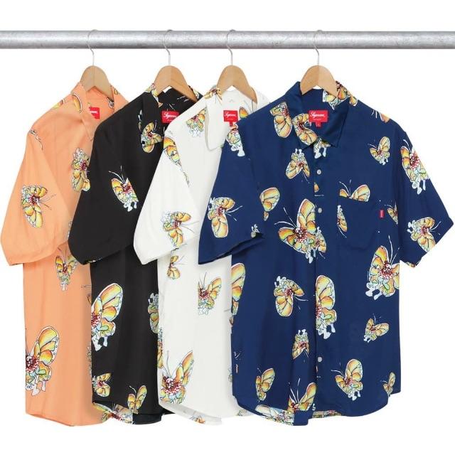 Supreme(シュプリーム)のSupreme Butterfly Rayon Shirt Navy SS16 メンズのトップス(シャツ)の商品写真