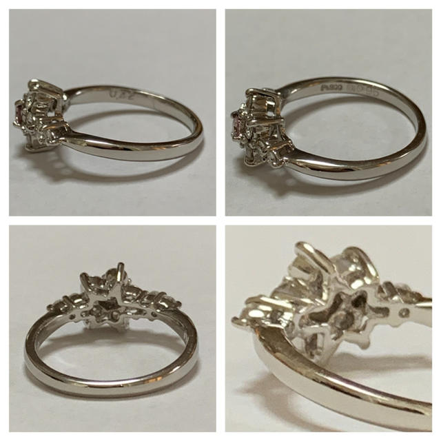 ピンクダイヤモンド リング pt900 10.5号 レディースのアクセサリー(リング(指輪))の商品写真