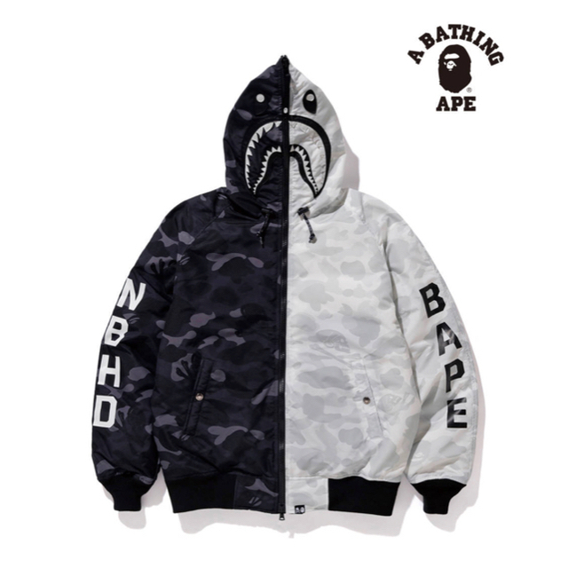 A BATHING APE(アベイシングエイプ)のBAPE x NBHD Down Shark Jacket メンズのジャケット/アウター(ダウンジャケット)の商品写真