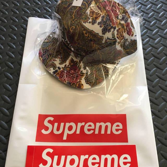 supreme paisley 5 panel キャップ 新品 未使用