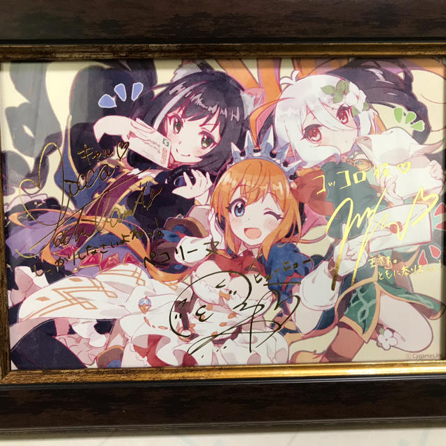 プリンセスコネクト Re dive!声優サイン入りイラストノベルティー-