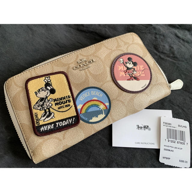 値下げしました！coach 長財布 ミニーコラボ