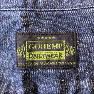 ゴーヘンプ(GO HEMP)の美品 ゴーヘンプ ロングシャツ ワンピース チェックシャツ(ロングワンピース/マキシワンピース)