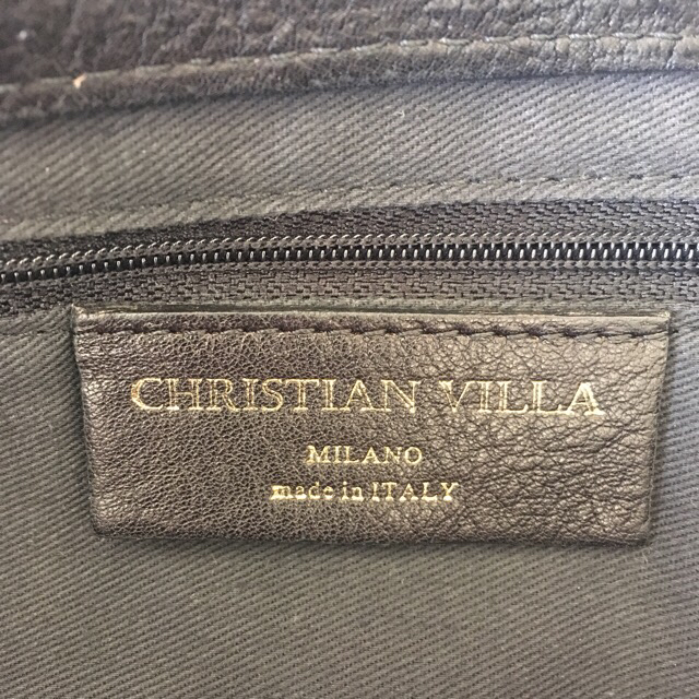 CHRISTIAN VILLA クリスチャンヴィラ レザー トートバッグ 黒 - トート