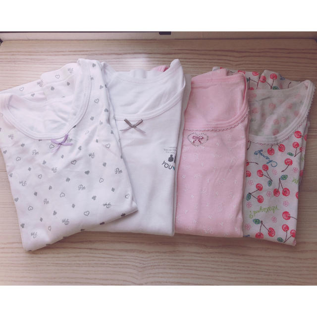 長袖 肌着 130 キッズ/ベビー/マタニティのキッズ服女の子用(90cm~)(下着)の商品写真