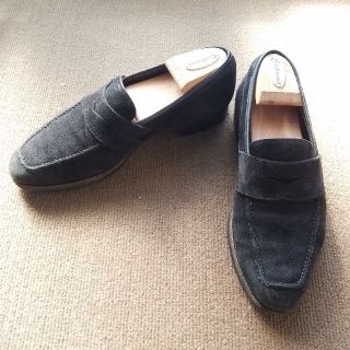 クロケットアンドジョーンズ(Crockett&Jones)の【売りつくしセール】スエード黒/ローファーハメルトン/クロケット&ジョーンズ(ドレス/ビジネス)