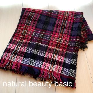 ナチュラルビューティーベーシック(NATURAL BEAUTY BASIC)のNatural beauty basic☆チェックマフラーストール(マフラー/ショール)