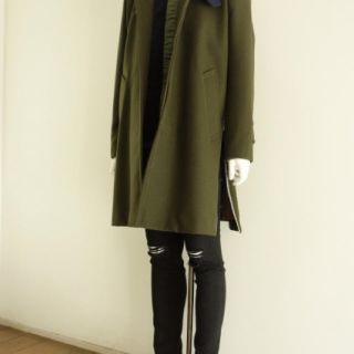 サカイ(sacai)のsacai men 18aw Melton Coat KHAKI サイズ2(ステンカラーコート)