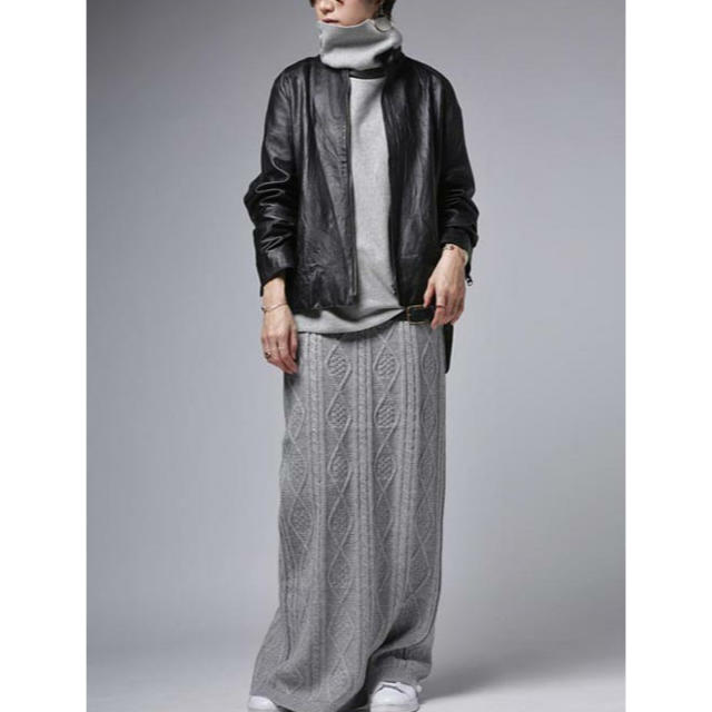antiqua(アンティカ)の◆専用◆antiquaケーブルニットロングスカート❤︎グレー レディースのスカート(ロングスカート)の商品写真