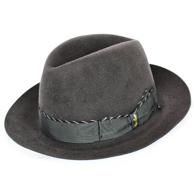 Borsalino(ボルサリーノ)の新品【 ボルサリーノ】 高級ビーバー フェルトハット 灰 57.5cm 専用箱付 メンズの帽子(ハット)の商品写真