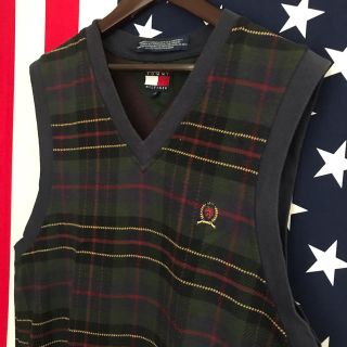 トミーヒルフィガー(TOMMY HILFIGER)のUSA古着 90's トミーヒルフィガー ベスト S(ベスト)