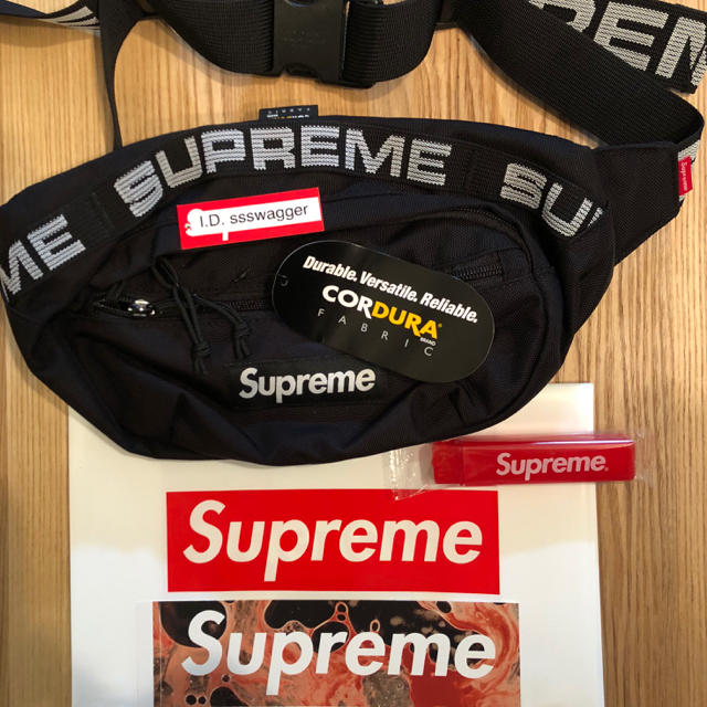 新品 supreme waist bag BLACK