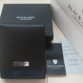 ブラックレーベルクレストブリッジ(BLACK LABEL CRESTBRIDGE)の【新品】牛皮レザー 二つ折りウォレット ブラックレーベル クレストブリッジ(折り財布)