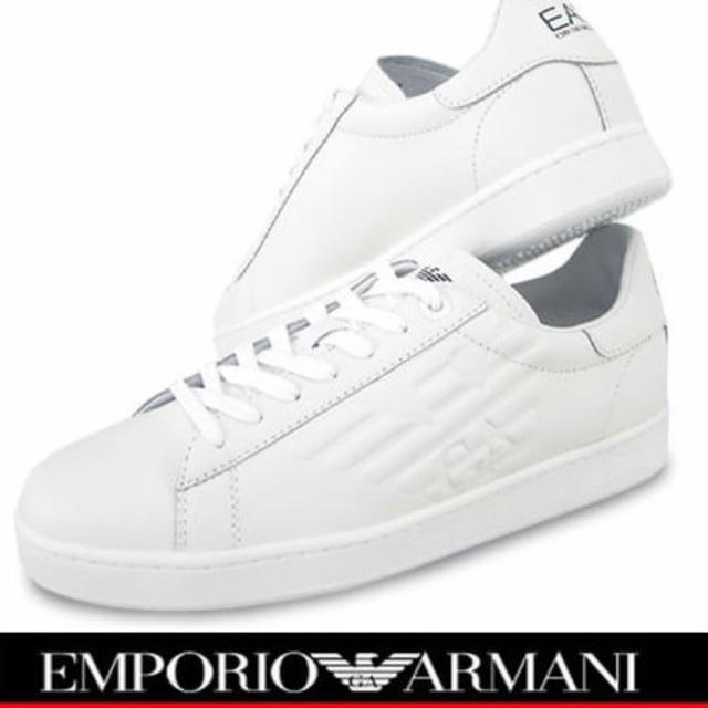 Emporio Armani(エンポリオアルマーニ)のエンポリオアルマーニ   新品  タグ付き スニーカー  ホワイト 27cm メンズの靴/シューズ(スニーカー)の商品写真