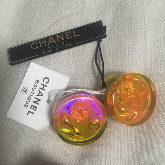 CHANELヴィンテージイヤリングホログラムココマーク美品箱付き97P
