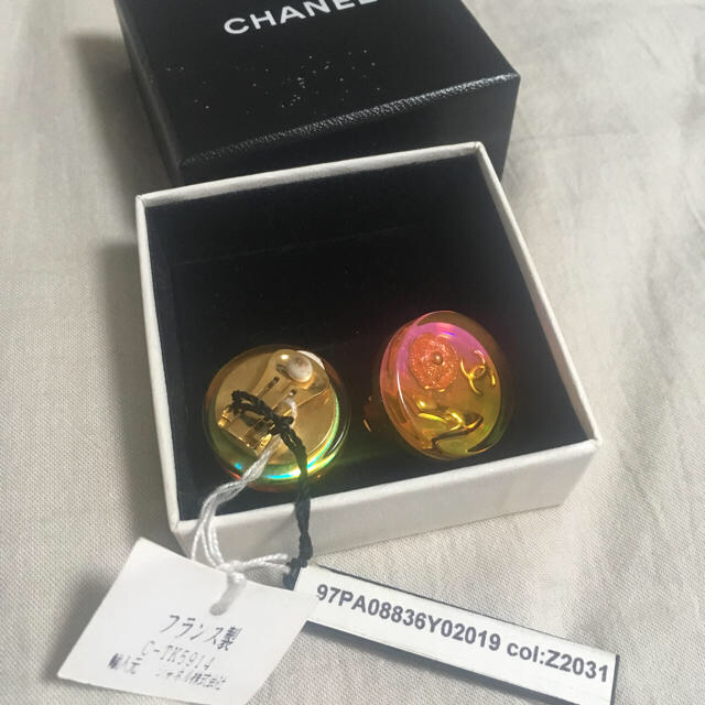 CHANELヴィンテージイヤリングホログラムココマーク美品箱付き97P