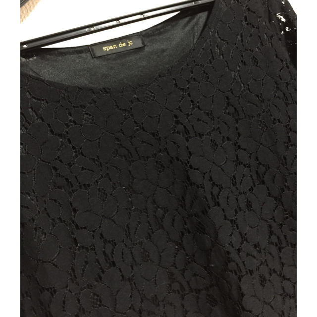 SALE開催❗️美品 カットレースワンピース 黒 M レディースのワンピース(ひざ丈ワンピース)の商品写真