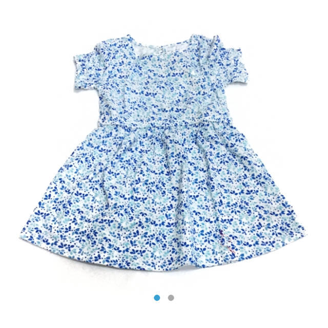 babyGAP(ベビーギャップ)の専用【定価半額以下】babygap☆新品☆100☆ブルー花柄ワンピース キッズ/ベビー/マタニティのキッズ服女の子用(90cm~)(ワンピース)の商品写真