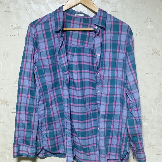 GU(ジーユー)の【GU】チェックシャツ レディースXL レディースのトップス(シャツ/ブラウス(長袖/七分))の商品写真