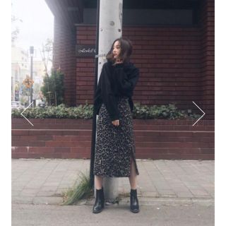 マウジー(moussy)のLEOPARD SKIRT(ロングスカート)