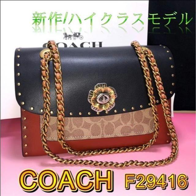 COACH パーカーウィズボーダーリベットアンド スネークスキン 29416