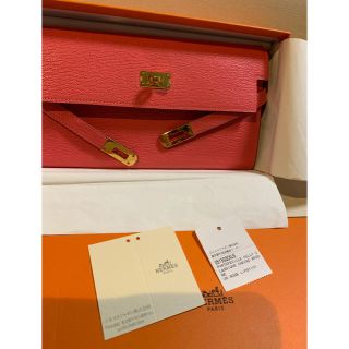 エルメス(Hermes)のエルメス☆人気カラー☆ROSE LIPSTICK/GOLD金具☆ケリークラシック(財布)