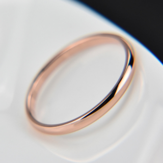 シンプルなファッションリング2mm(ピンクゴールド)(リング(指輪))