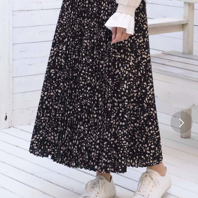 NICE CLAUP(ナイスクラップ)のレオパード プリーツスカート レディースのスカート(ロングスカート)の商品写真