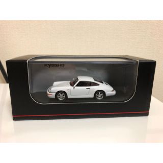 ポルシェ(Porsche)の京商 ミニカー  1/64 ポルシェ 911 RS 964 シルバー ホワイト(ミニカー)