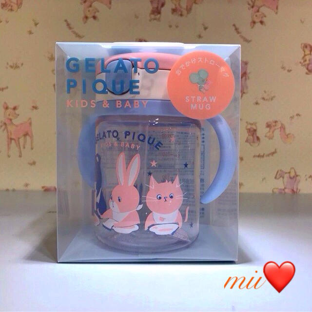 gelato pique(ジェラートピケ)の❤️即完売商品❤️新品未使用 【ジェラートピケ】 baby ストローマグ キッズ/ベビー/マタニティの授乳/お食事用品(マグカップ)の商品写真