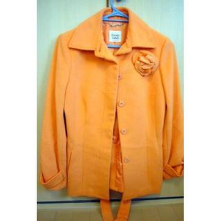 プライベートレーベル(PRIVATE LABEL)の新品 プライベートレーベル オレンジ アンゴラ 羊毛 上着 アウター コート (ロングコート)