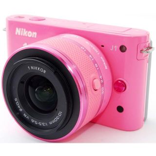 ニコン(Nikon)の❤️スマホに送れる♪可愛いレアピンク❤️ニコン J1 手振れ補正レンズキット(ミラーレス一眼)