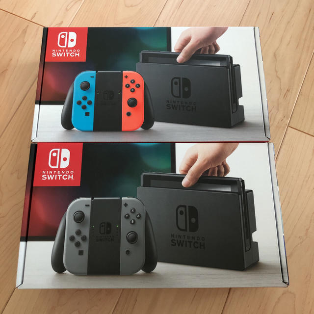 新品未開封 ニンテンドースイッチ本体 ネオン11台、グレー1台 店舗印