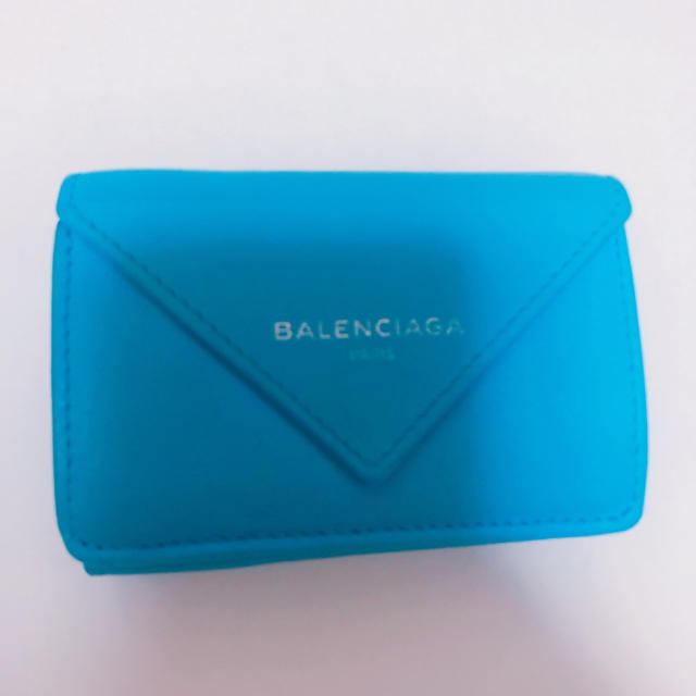 Balenciaga(バレンシアガ)のBALENCIAGA ペーパーミニウォレット ブルー レディースのファッション小物(財布)の商品写真