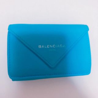 バレンシアガ(Balenciaga)のBALENCIAGA ペーパーミニウォレット ブルー(財布)